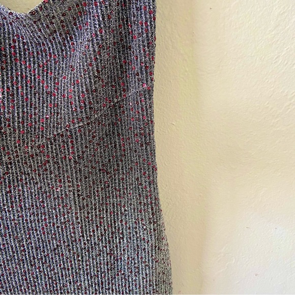 🍾SOLD🍾 For Love & Lemons Constance Sparkle Silver and Red Sequin Dress - Picture 6 of 14